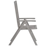vidaXL Chaises inclinables de jardin lot de 4 Gris Bois solide acacia