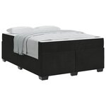 vidaXL Cadre de lit avec matelas Noir 160 x 200 cm tissu