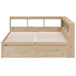 vidaXL Lit bibliothèque sans matelas 140x200 cm bois massif de pin
