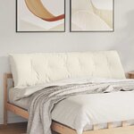 vidaXL Coussin de Dos Crème 180 x 50 cm Tissu en velours côtelé