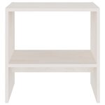 vidaXL Table de chevet Blanc 40x30 5x40 cm Bois de pin massif