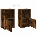 vidaXL Bibliothèque chêne fumé 31x24x52 cm bois d'ingénierie