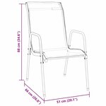 vidaXL Ensemble de jardin 3 pièces noir en textilène et acier