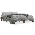 vidaXL Cadre de lit sans matelas chêne marron 150x200 cm