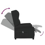 vidaXL Fauteuil Noir Tissu