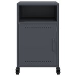 vidaXL Table de chevet anthracite 36x39x59 cm acier