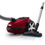 Philips fc8781/09 aspirateur avec sac performer silent - silencieux 66db - brosse triactive pro - rouge