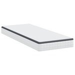 vidaXL Matelas Blanc  Gris 70 x 200 cm Tissu tricoté