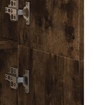 vidaXL Buffet haut chêne fumé 70x35x180 cm bois d'ingénierie