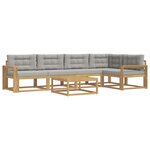 vidaXL Ensemble de canapés d'extérieur 6 pc Blanc et gris clair
