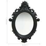 vidaXL Miroir mural style château 56x76 cm Noir