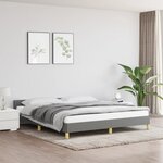 vidaXL Cadre de lit sans matelas gris foncé 160x200 cm tissu