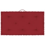 vidaXL Coussins de plancher de palette 5 Pièces Rouge bordeaux Coton