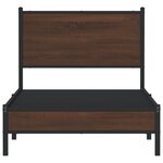 vidaXL Cadre de lit en métal sans matelas chêne marron 90x190 cm