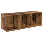 vidaXL Ensemble meuble TV 2 Pièces Bois Ancien 37 x 35 x 107 cm
