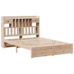 vidaXL Lit bibliothèque sans matelas 150x200 cm bois massif de pin