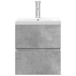 vidaXL Ensemble de meubles de salle de bain 2 Pièces gris béton