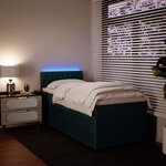 vidaXL Sommier à lattes de lit avec matelas Vert foncé 90x190 cm