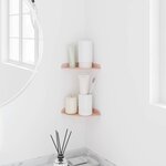 vidaXL Étagère flottante avec étagère 2 Pièces Rose 15 x 15 x 2 cm