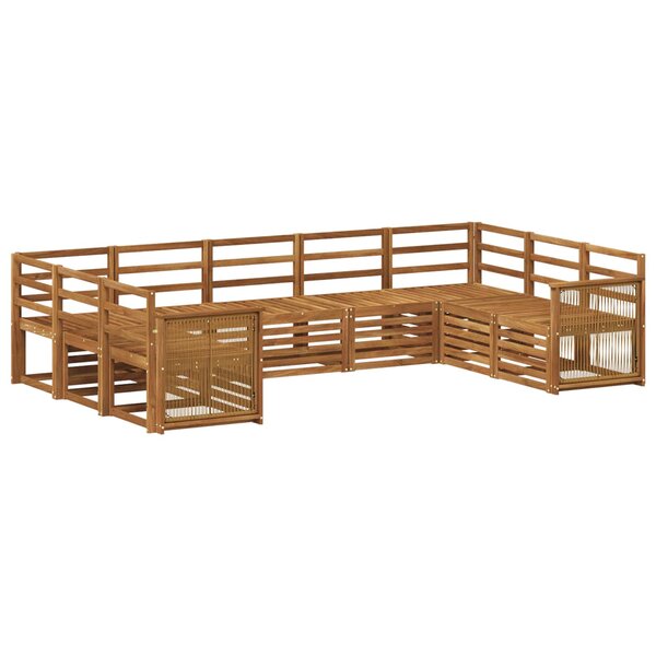 vidaXL Ensemble de canapés d'extérieur 7 pc Naturel