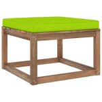 Vidaxl salon palette de jardin 4pièces avec coussins bois de pin imprégné