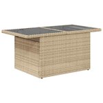 vidaXL Salon de jardin avec coussins 9 Pièces beige résine tressée