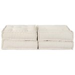 vidaXL Canapé modulaire 2 Pièces Crème 70 x 70 x 36 cm tissu