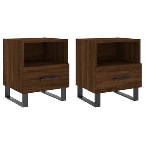 vidaXL Tables de chevet 2 Pièces chêne marron 40x35x47 5 cm
