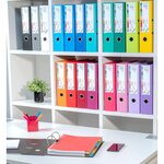 Classeur À Levier Prem'touch Intérieur Et Extérieur En Polypropylène - Dos 80mm - A4 Maxi - Bleu Foncé - X 10 - Exacompta
