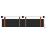 vidaXL Tête de lit suspendue Avec lumière LED Noir PU antique