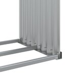 vidaXL Porte-bûches argenté 120x45x210 cm acier galvanisé