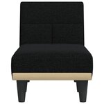vidaXL Chaise longue noir tissu