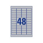 Bte de 4800 etiquettes métallisées ultra résistantes 45,7 x 21,2 mm argent avery zweckform