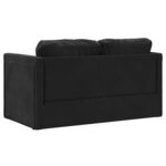 vidaXL Canapé-lit 2 en 1 noir 122x204x55 cm velours