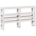vidaXL Cadre de lit sans matelas blanc 135x190 cm bois de pin massif