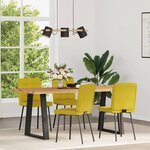vidaXL Chaises à manger lot de 4 jaune velours