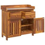 vidaXL Armoire de jardin avec tiroir Marron 78 x 36.5 x 78cm