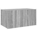 vidaXL Meuble TV mural avec lumières LED sonoma gris 60x35x31 cm