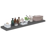vidaXL Étagères murales flottantes 2 Pièces gris brillant 120x23 5x3 8 cm
