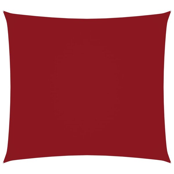 vidaXL Voile de parasol Tissu Oxford carré 3 6x3 6 m Rouge