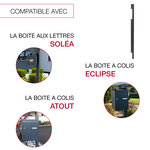 Pied latéral à sceller Noir Sablé RAL 2100 MS