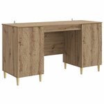vidaXL Bureau Chêne artisanal Bois d'ingénierie 142 5 x 50 x 75 cm