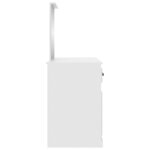 vidaXL Coiffeuse avec miroir blanc 130x50x132 5 cm