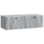 vidaXL Meuble TV mural 98 x 41 x 30 cm Sonoma gris Bois d'ingénierie