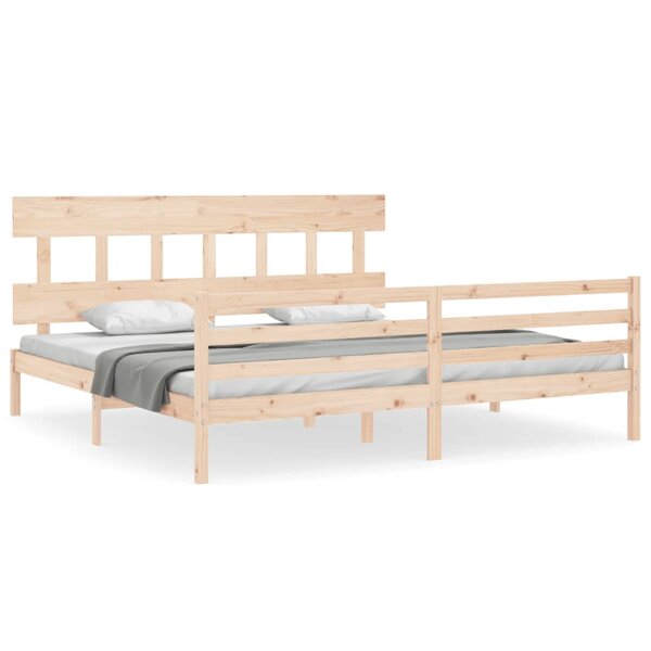 vidaXL Cadre de lit sans matelas 200x200 cm bois massif