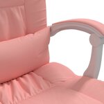 vidaXL Fauteuil inclinable de bureau Rose Similicuir