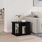 vidaXL Étagère à magazines avec étagère Chêne noir 35 x 35 x 45 cm