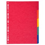Intercalaires Carte Lustrée 225g 5 Positions - A4 - Couleurs Assorties - Exacompta