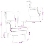 vidaXL Fauteuil Crème Velours