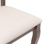 vidaXL Chaises à manger coussins 2 Pièces marron bois massif caoutchouc